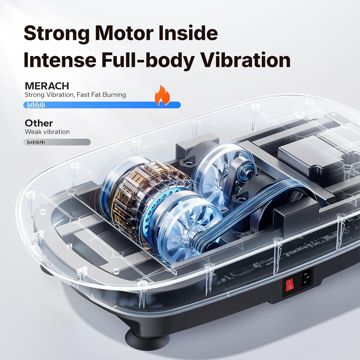 Thumbnail 6 de MERACH CV30 Curved Vibration Plate with LED Calorie Tracking and 10 Levels