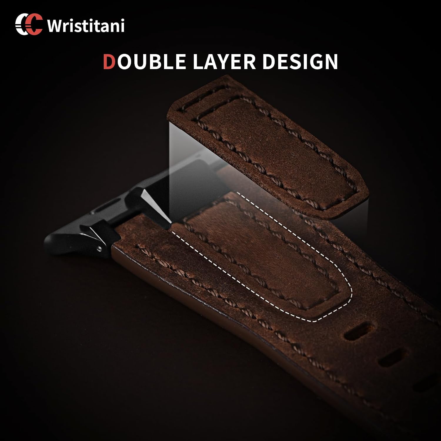 Detalle 2 de Wristitani Apple Watch Armband Leder 42–49 mm