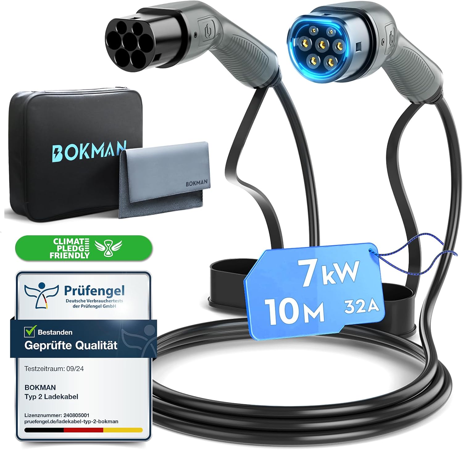 Thumbnail 6 de bokman Type 2 EV charging cable 5 m, 32A, 22 kW
