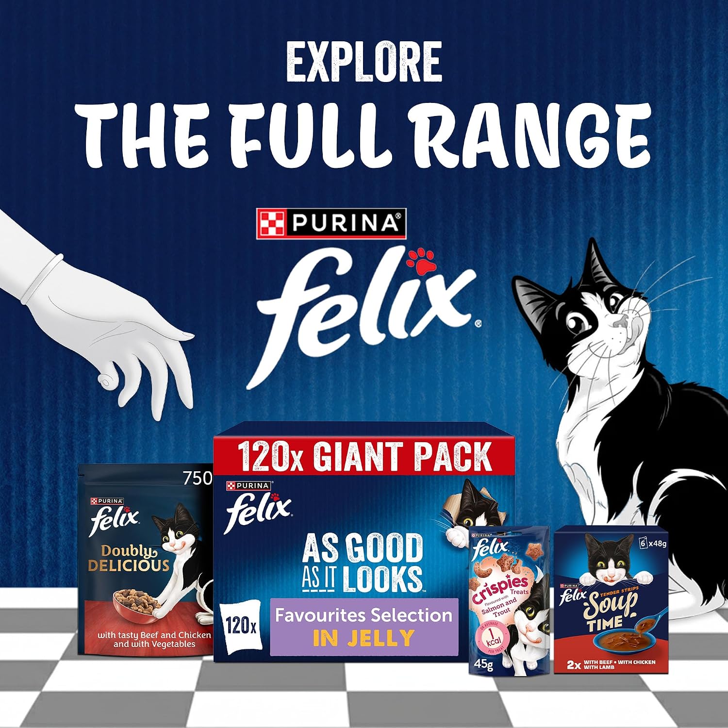 Detalle de Felix As Good As It Looks Favourites Selection in Jelly Wet Cat Food 120x85g