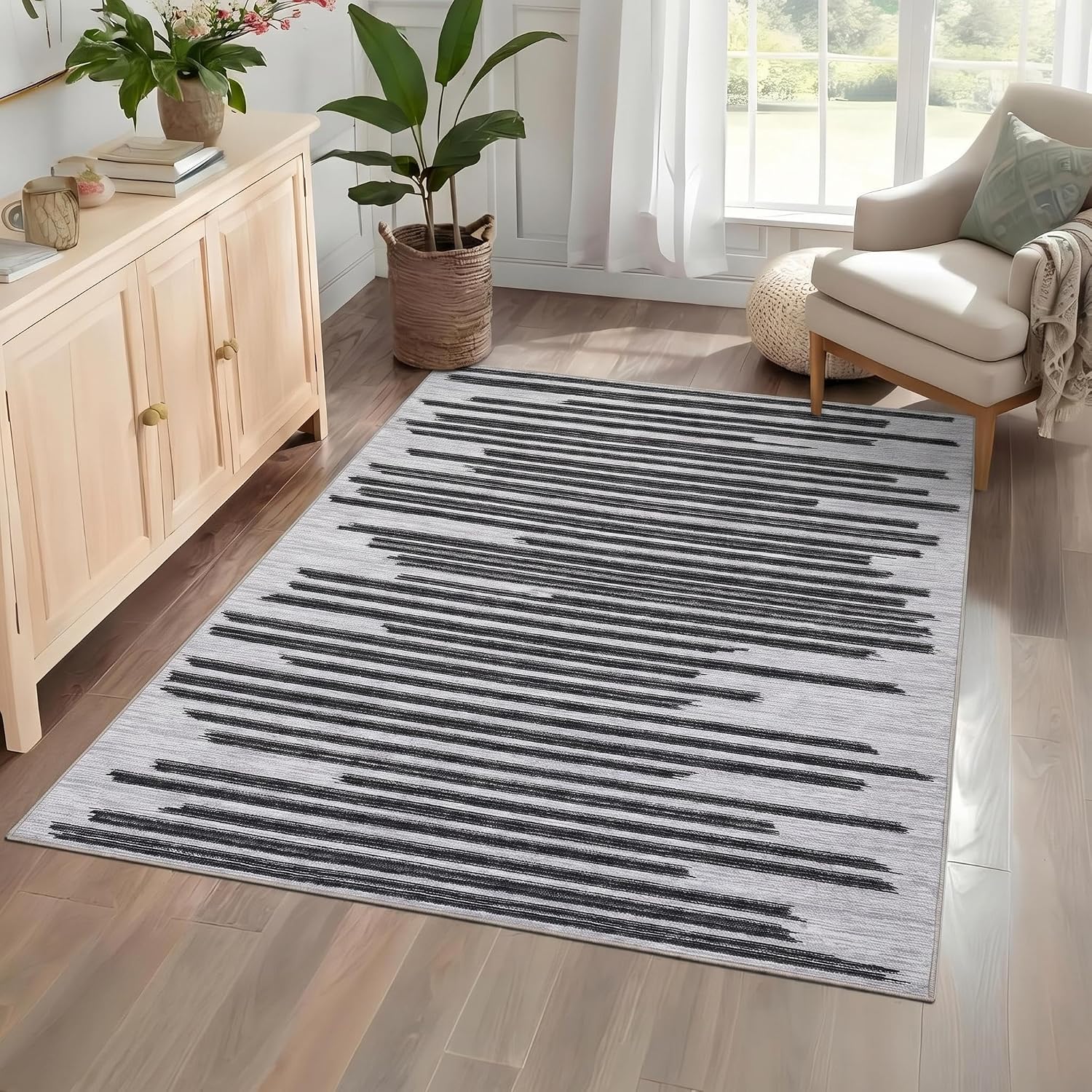Detalle de GarveeHome washable rug 4x6