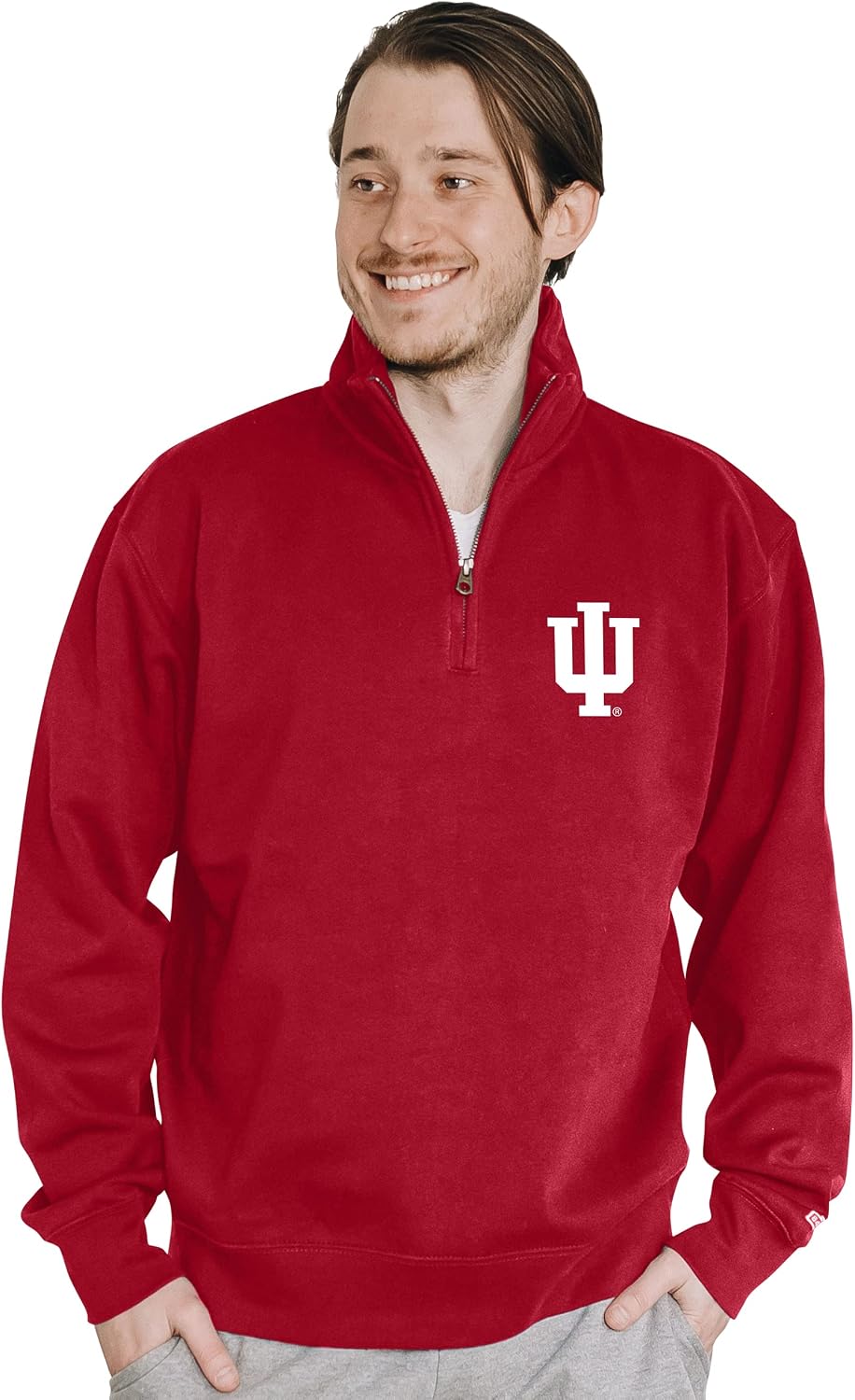 Thumbnail 1 de Blue 84 NCAA Men's Quarter Zip Sweatshirt Icon – Indiana Hoosiers