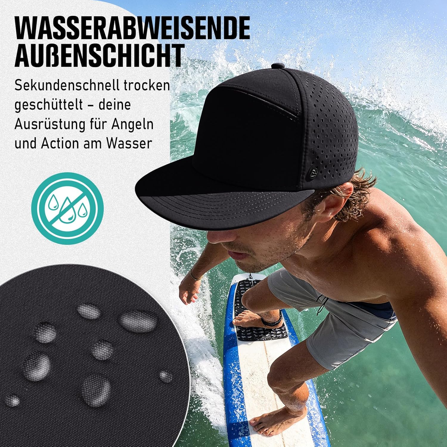 Thumbnail 3 de AOPREL Baseball Cap Herren mit flacher Krempe – wasserabweisend, atmungsaktiv & verstellbar