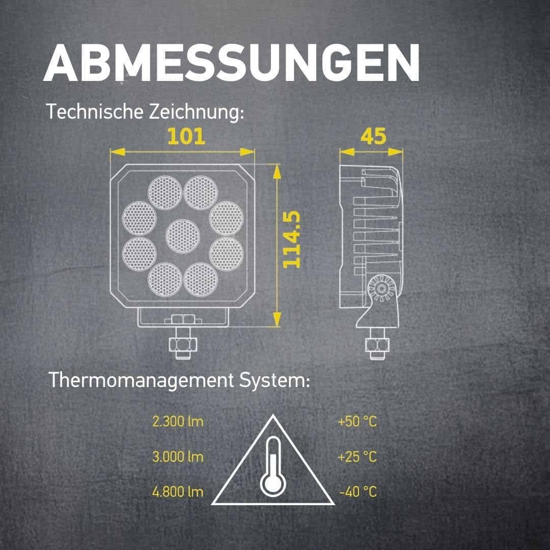 Thumbnail 4 de HELLA Valuefit TS3000 LED Arbeitsscheinwerfer 12V–24V, 3000 Lumen – kompakt, robust und offroadtauglich