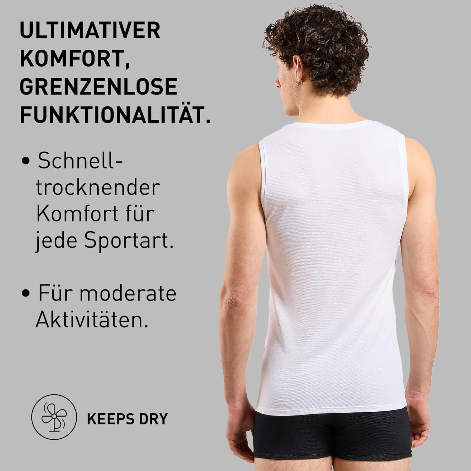 Thumbnail 2 de Odlo Active F-Dry Light Tanktop für Herren (1er Pack) – schnelltrocknendes Funktionsunterhemd