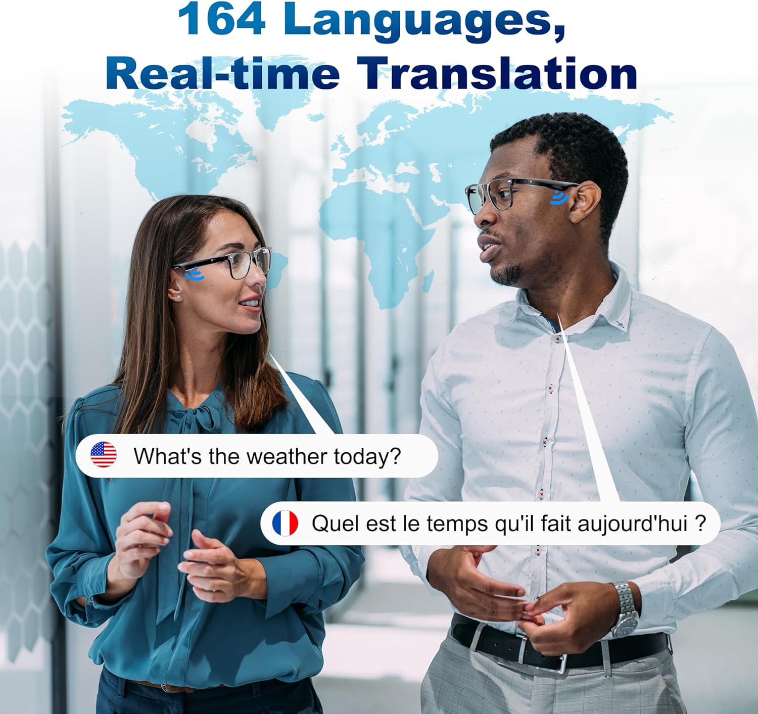 Detalle de ONKELYIM AI smart translation glasses