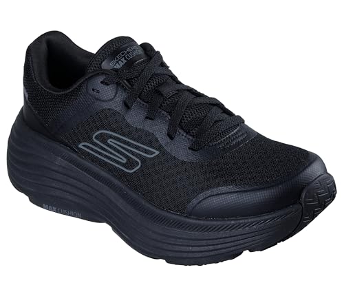 Detalle de Skechers Donna Max Cushioning Endeavour Canova Trainers – Nero Synthetic/Trim