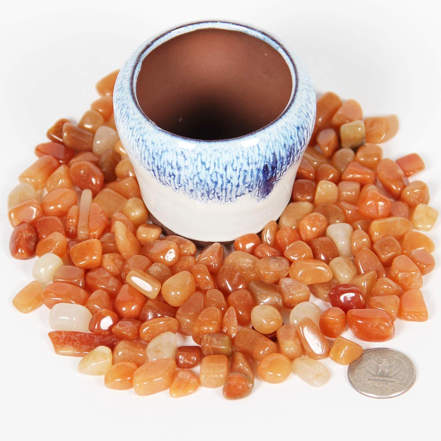 Detalle de 1.1lb Natural Red Aventurine Crystal Chips – Hand-crafted Red Aventurine Chips for Crafts, Healing Grids and Gift-Ware