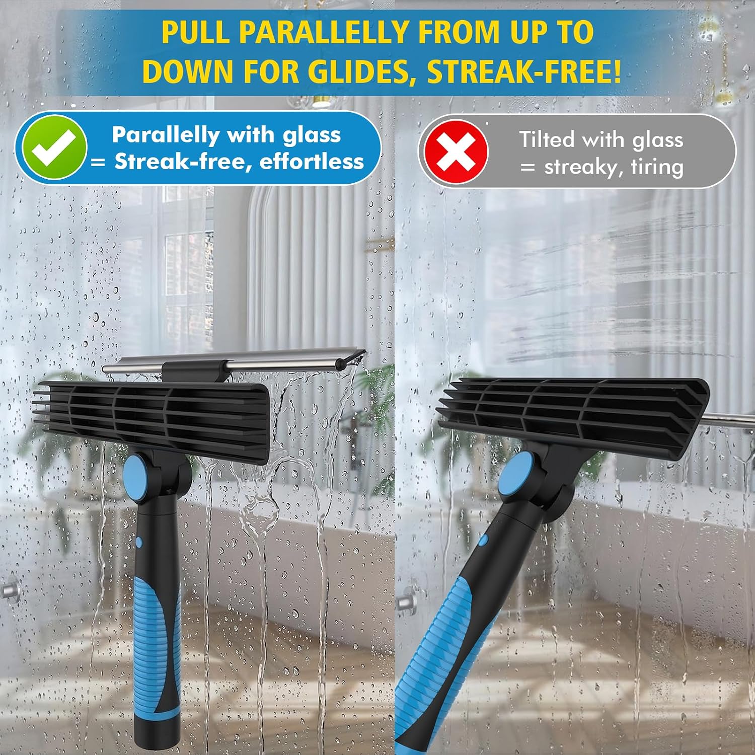 Thumbnail 5 de Scalnuvyyh 4.5M Window Cleaning Pole & 400ml Window Cleaner: A Practical Kit for High and Low Windows