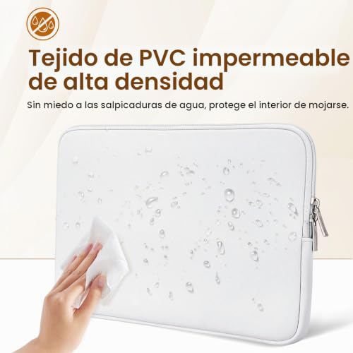Detalle 2 de Aucase Funda Portátil 13‑14" Impermeable en Cuero — Compatible con MacBook Pro 14"/Air 13" y más
