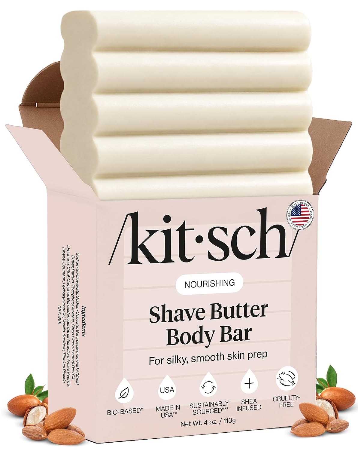 Detalle de Kitsch Shaving Soap for Women: Hydrating Shave Butter & Soap Bar