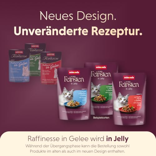 Thumbnail 2 de animonda Vom Feinsten Adult Raffinesse Katzenfutter in Gelee mit Huhn und Pute (24 x 85 g) – Nassfutter deluxe