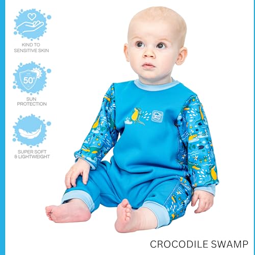 Detalle de Splash About Warm In One Baby Wetsuit – Crocodile Swamp (6-12 Months)