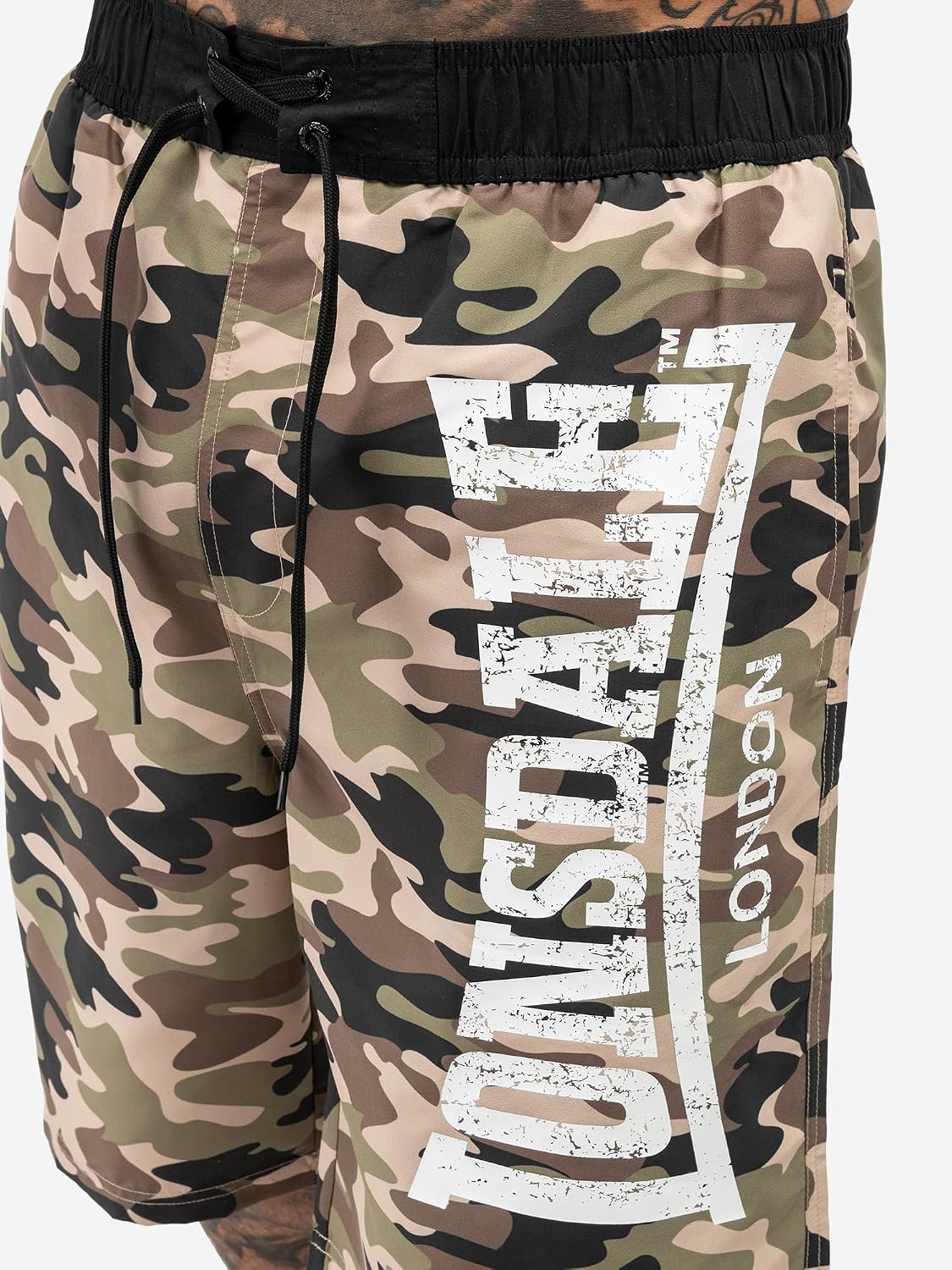 Detalle 1 de Lonsdale London Ballymena Homme Short de Bain Camouflage Forêt