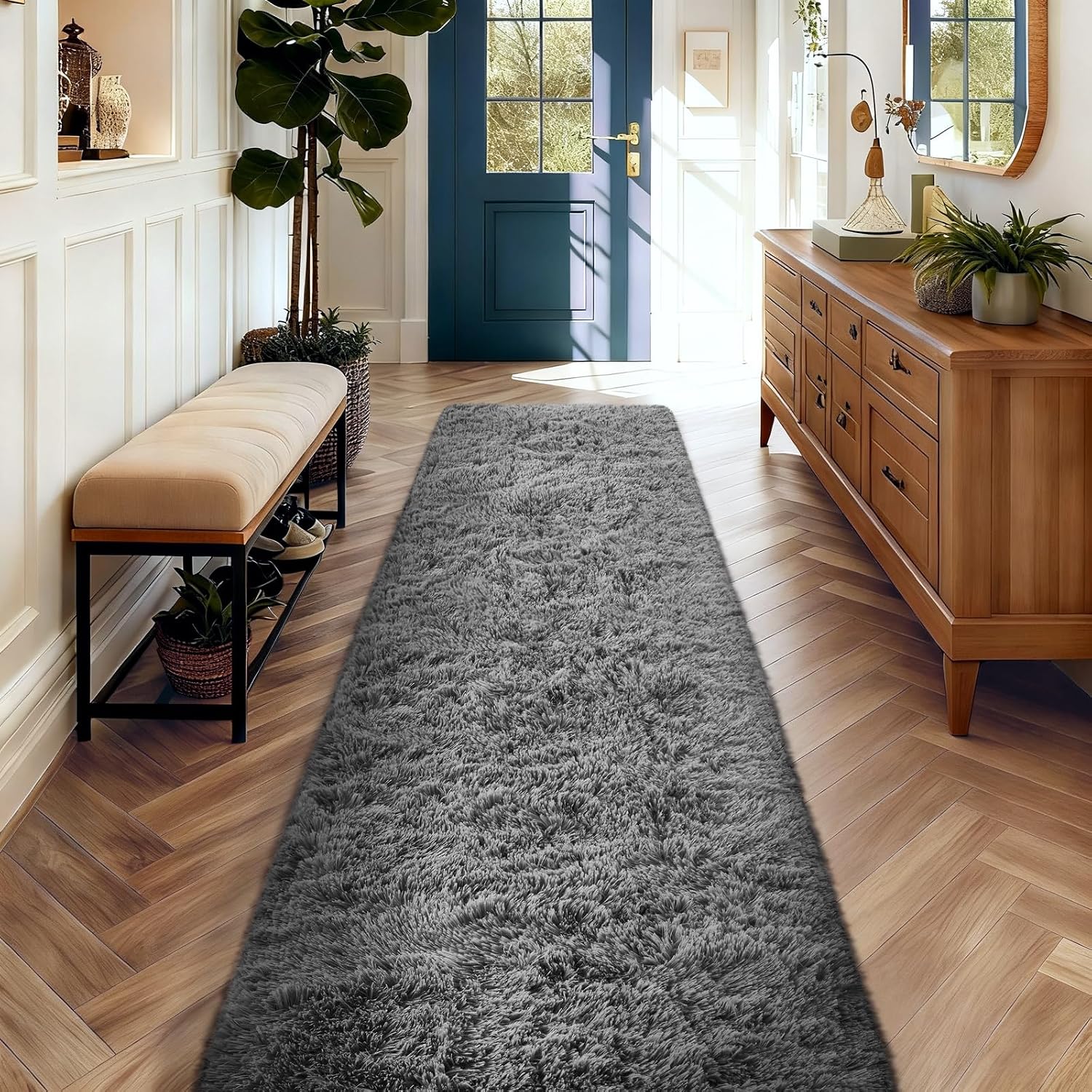 Thumbnail 6 de Ophanie Area Rug 9x12 Gray Shag ๐