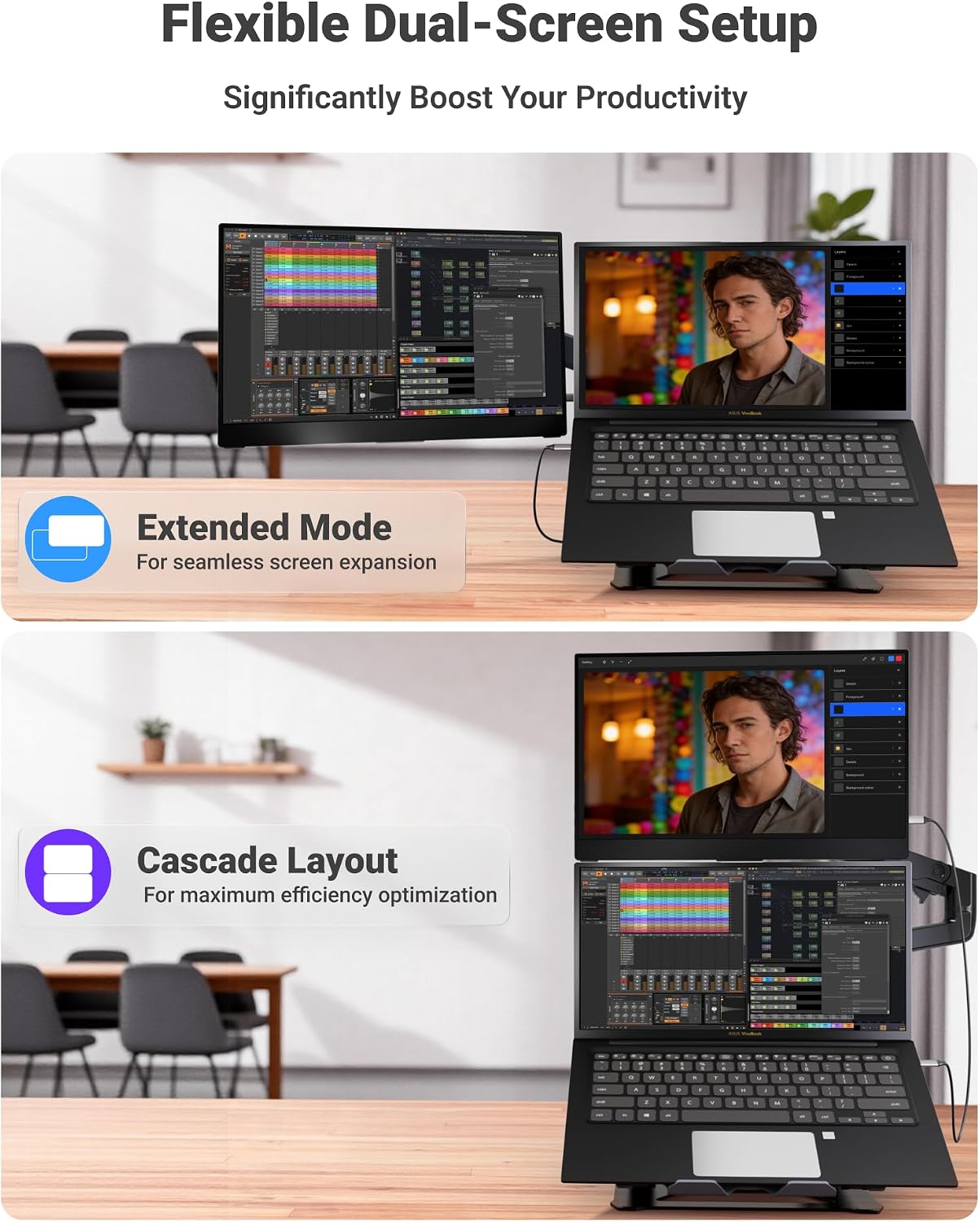 Thumbnail 4 de Ingnok 15.6" Portable Monitor (FHD 1080P IPS), USB-C & Mini HDMI, for a second screen on the go
