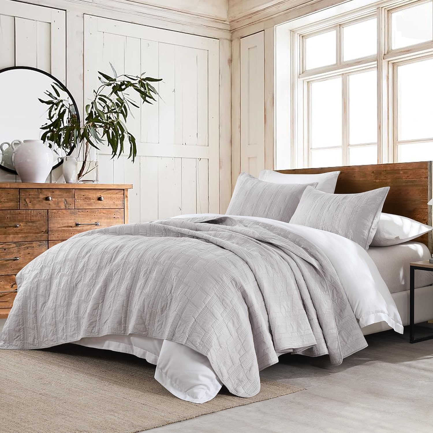 Thumbnail 6 de 100% Cotton Quilt Twin 2-Piece Set, Beige