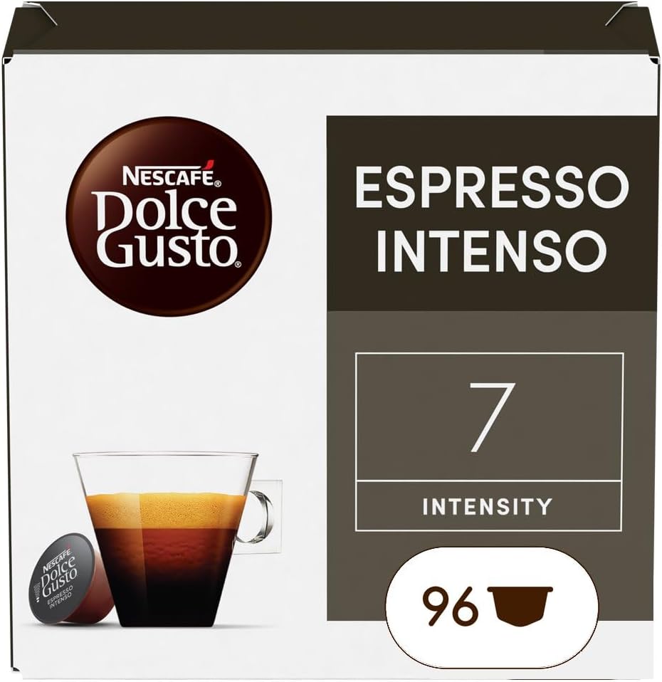 Detalle de NESCAFÉ Dolce Gusto Espresso Intenso Caffè – 96 capsule, 6 confezioni da 16 (compatibili Dolce Gusto)