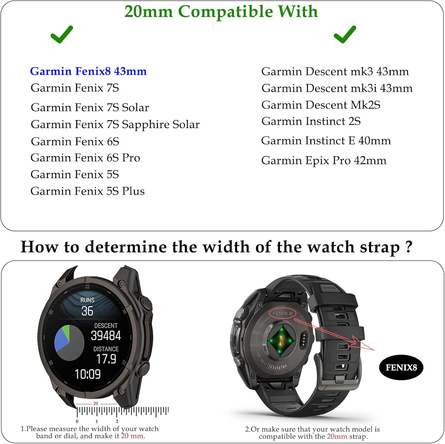 Detalle 2 de TopPerfekt Strap for Garmin Fenix 8 51mm