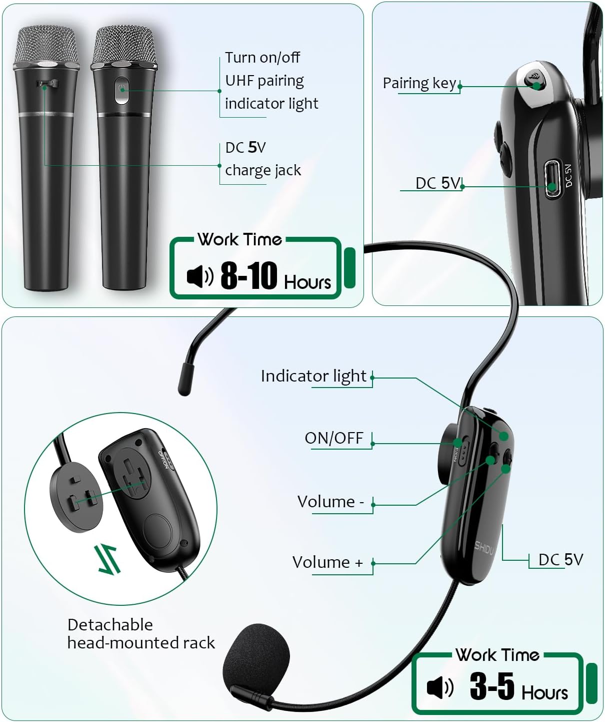 Thumbnail 6 de SHIDU Voice Amplifier 40W