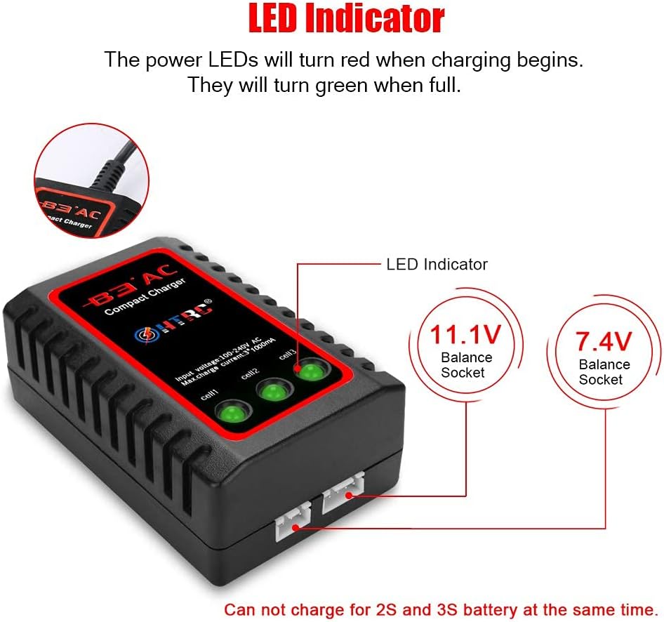 Thumbnail 2 de Haisito B3 Chargeur LiPo 2S/3S : Chargeur BC compact avec équilibre et protection