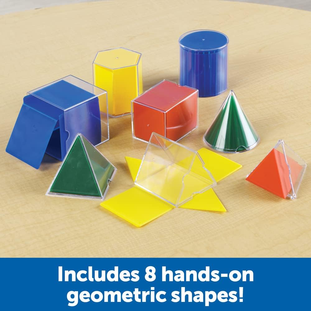 Thumbnail 3 de Learning Resources Forme Geometriche Pieghevoli Originali – Set 2D e 3D per Simmetria, Perimetro, Superficie e Volume (7+ anni)