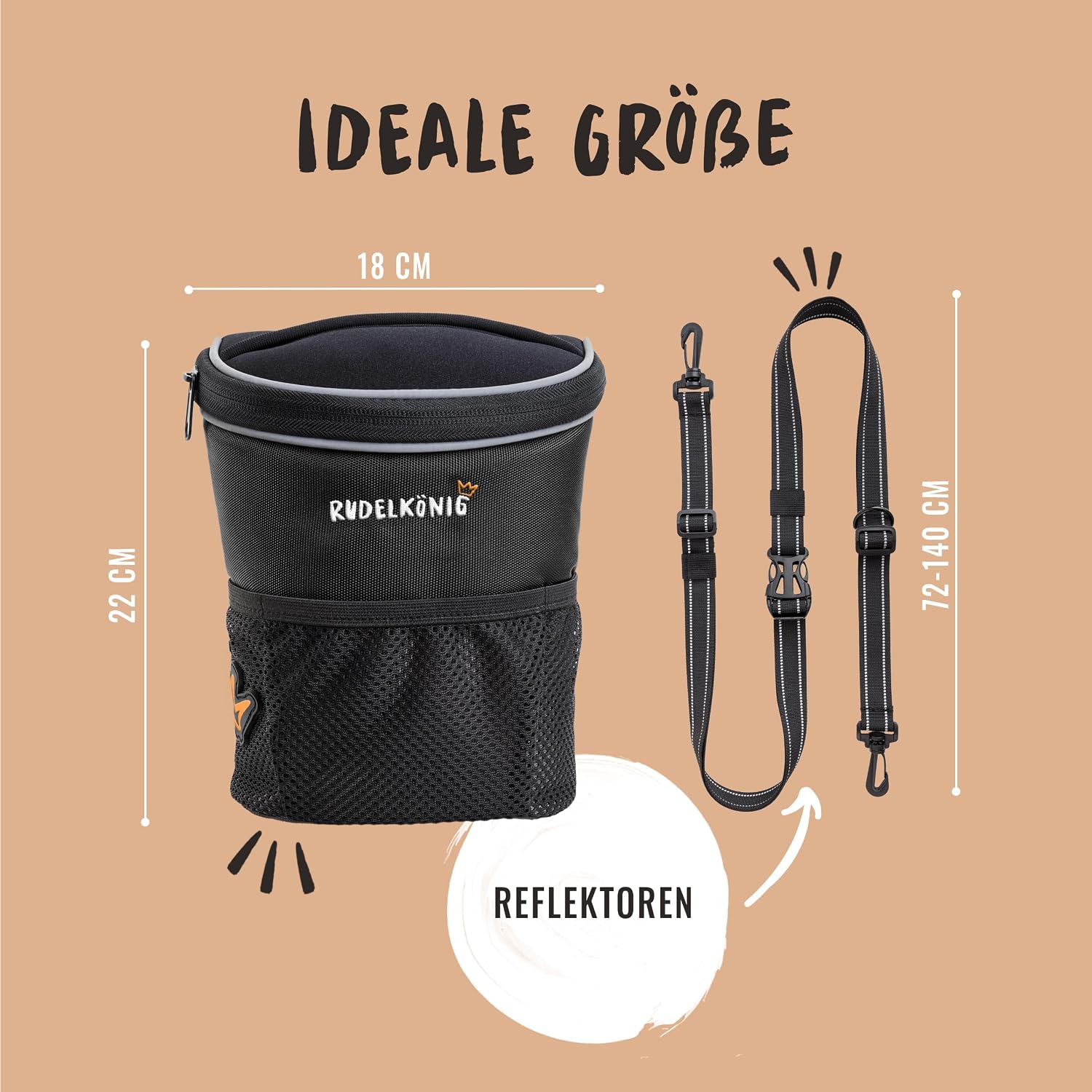 Detalle 2 de Rudelkönig Leckerlitasche für Hunde 🐾