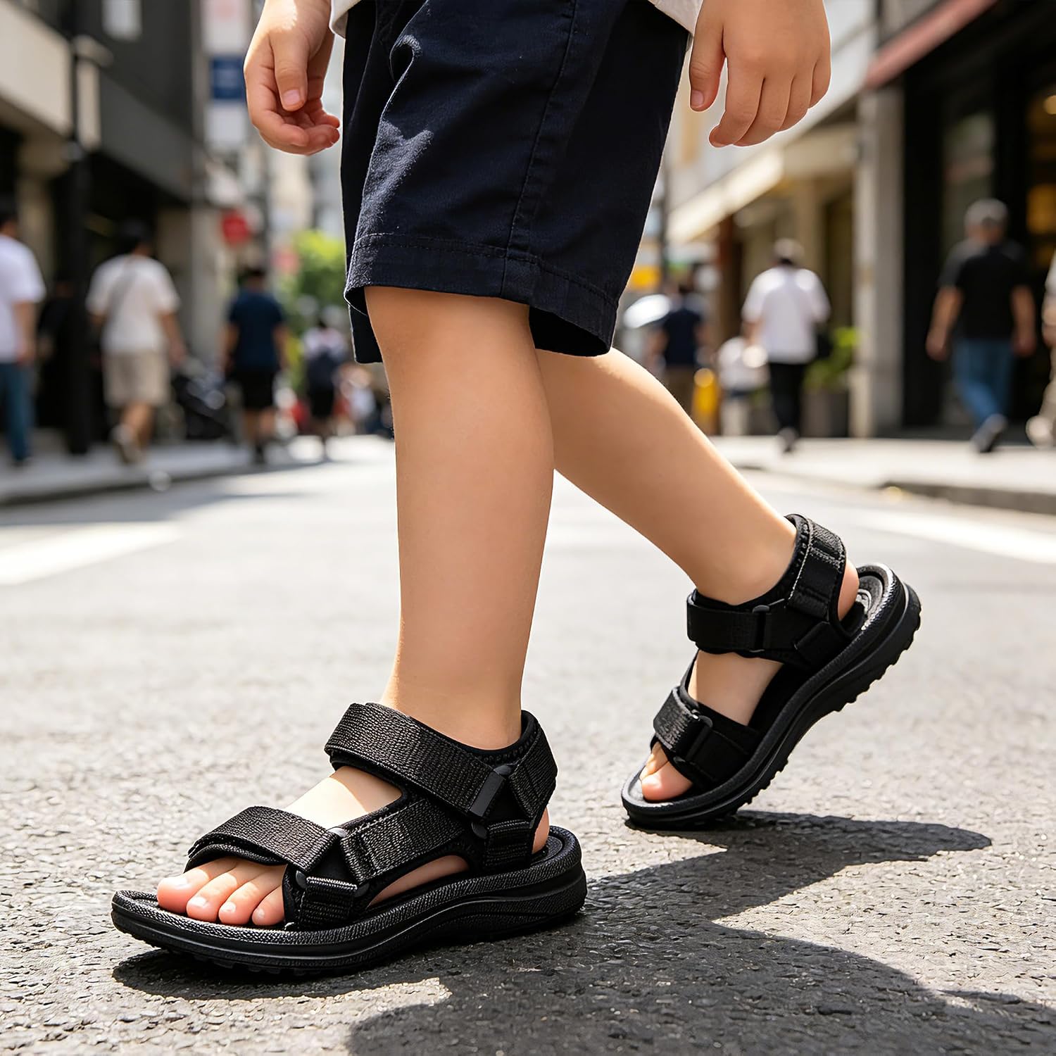 Detalle de vibdiv Open-Toe Kids Sandals: Lightweight Summer Outdoor Sandals for Daily Adventure