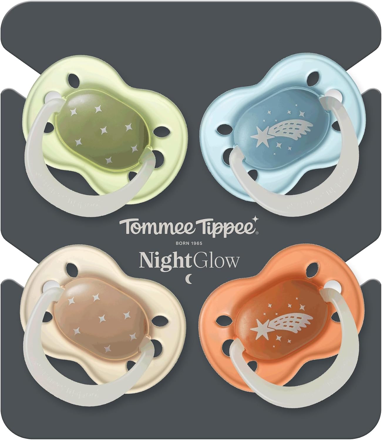 Thumbnail 5 de Tommee Tippee NightGlow Dummy (0–6 Months), 4 Pack – glow in the dark orthodontic soothers with extra air holes