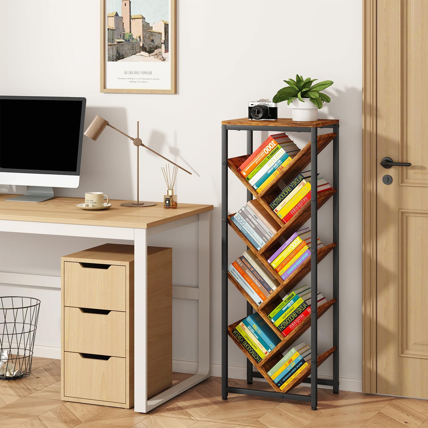 Thumbnail 3 de IBUYKE Tree Bookshelf 9-Tier 41.9in