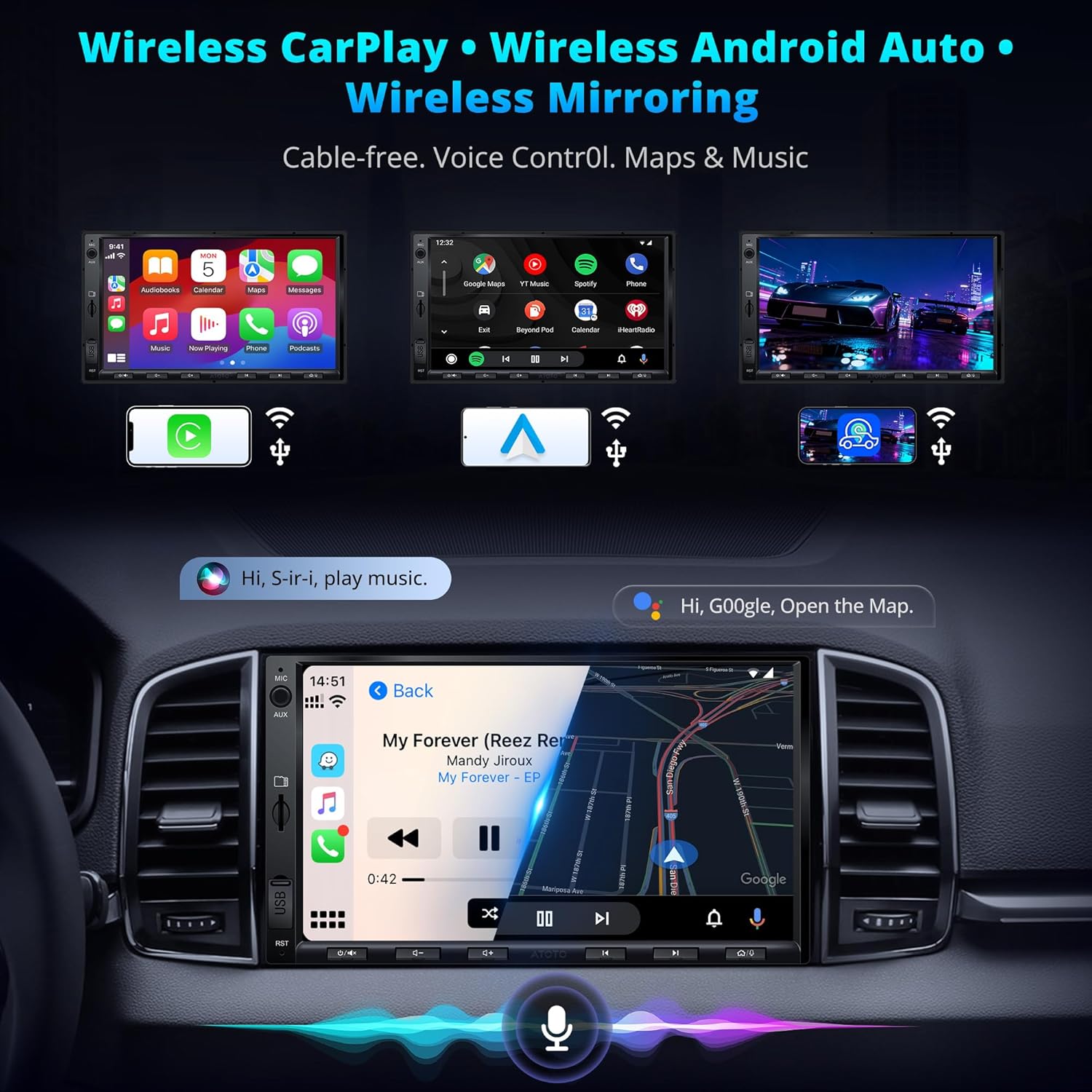 Detalle 2 de ATOTOEXCEL A5L autoradio 7 pollici