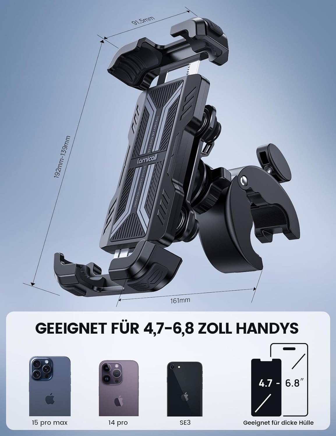 Thumbnail 4 de Lamicall 2026 Doppelt Vibrationsgedämpft Handyhalterung