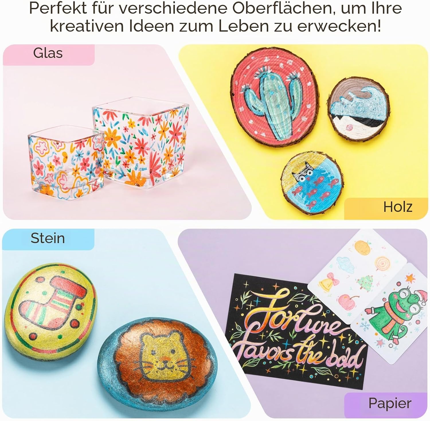 Thumbnail 4 de Glitzerstifte 12 Farben von Ohuhu – 0,7 mm wasserbasierte Glitzerstifte für kreative Projekte