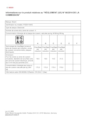 Thumbnail 11 de Bosch PIE631HB1E Série 6 – Plaque à induction DirectSelect 60 cm