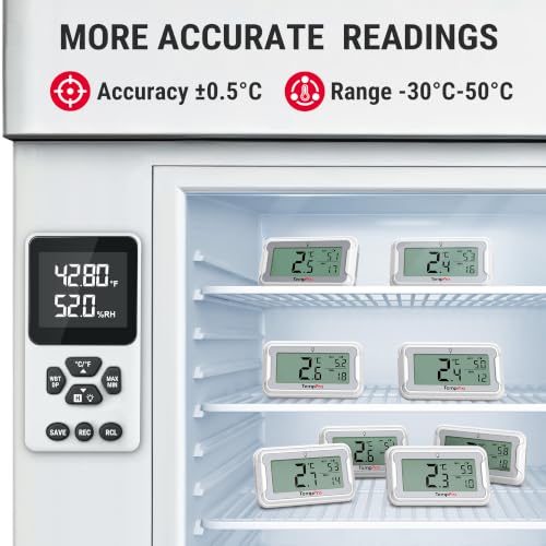 Detalle 2 de TempPro Digital Fridge Thermometer 2-pack: Waterproof, -20°C to 50°C, easy-read LCD
