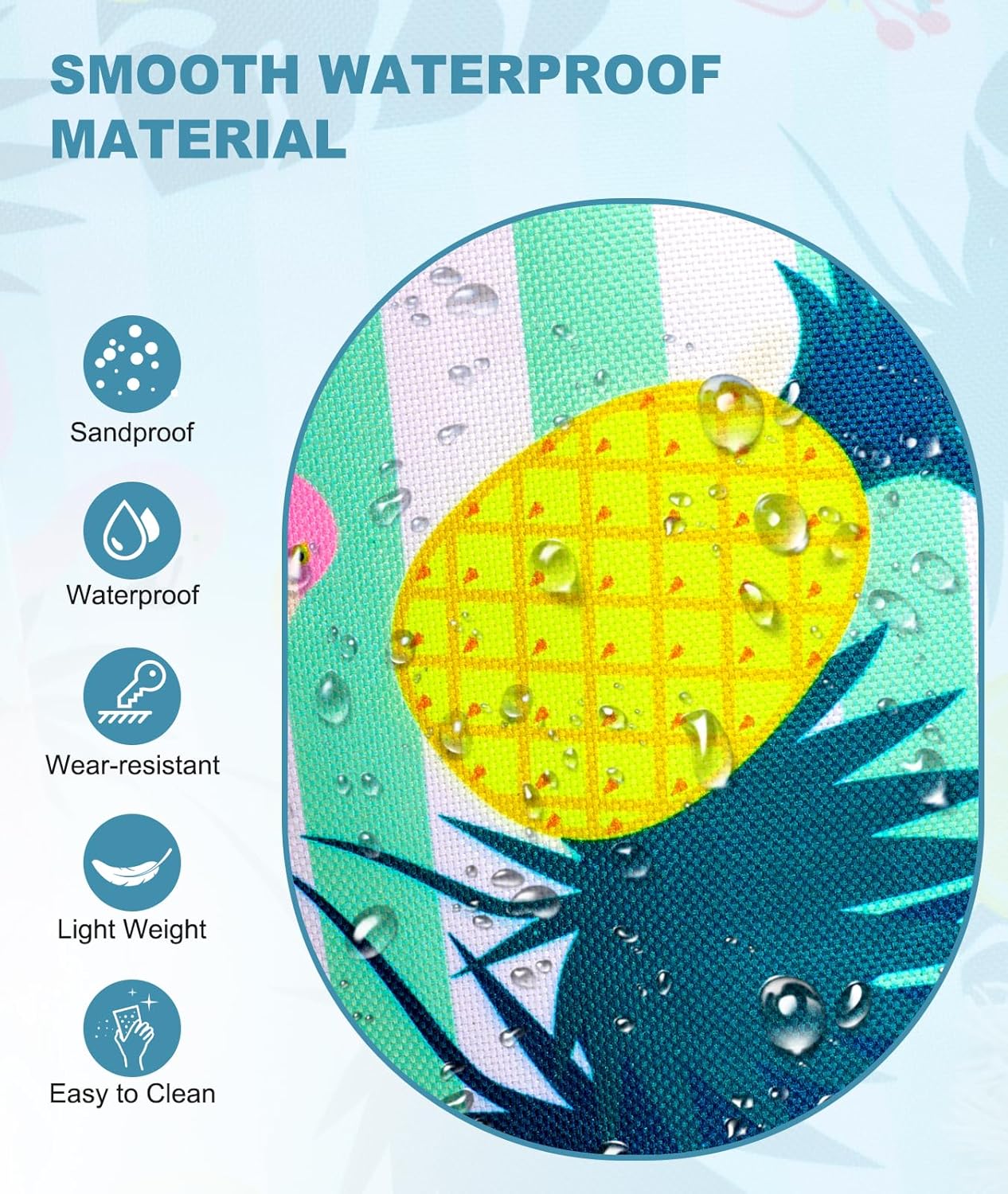 Detalle de ISEYOU Extra Large Beach Bag: Waterproof, Foldable and Ultra-Spacious