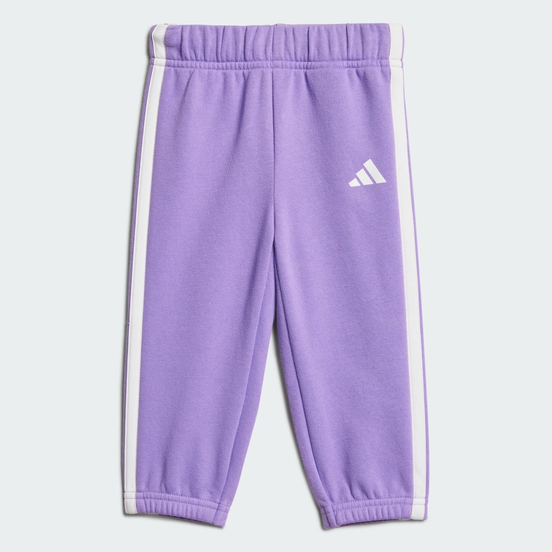 Detalle 2 de Conjunto Seasonal Essentials Tiberio Fleece 3 bandas para bebé de Adidas
