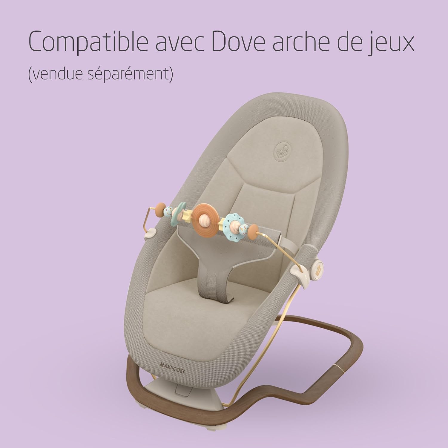 Thumbnail 6 de Maxi-Cosi Dove Transat Bébé 0–3 ans, balancement naturel, tissu Eco Care recyclé, Beige Élegant