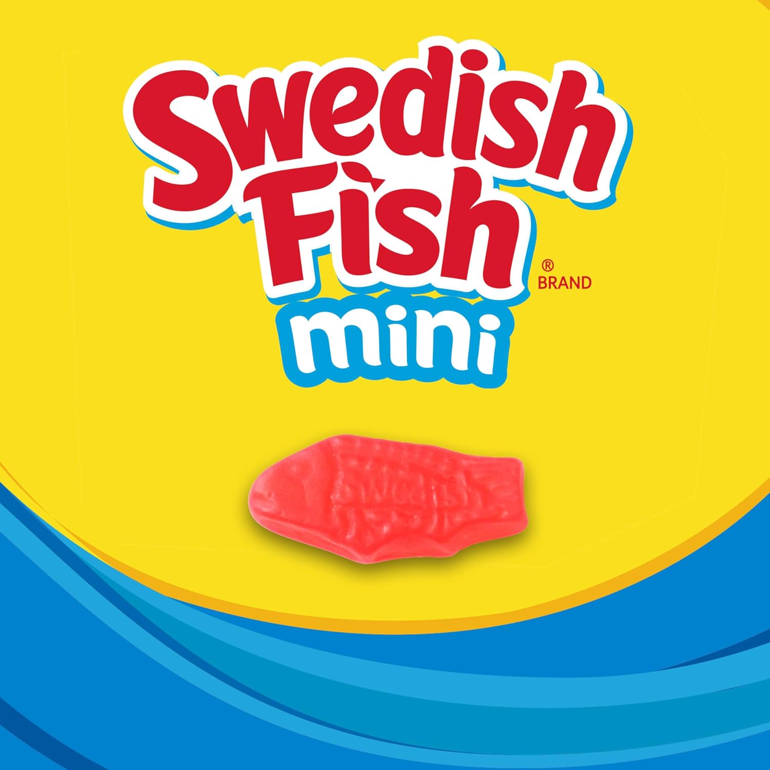 Detalle 2 de SWEDISH FISH Mini Soft & Chewy Gummy Candy, 140 Snack Packs