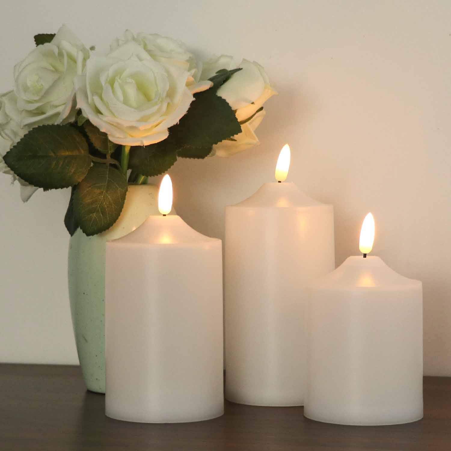 Thumbnail 1 de Eldnacele Waterproof Outdoor LED Candles with Remote and Timer