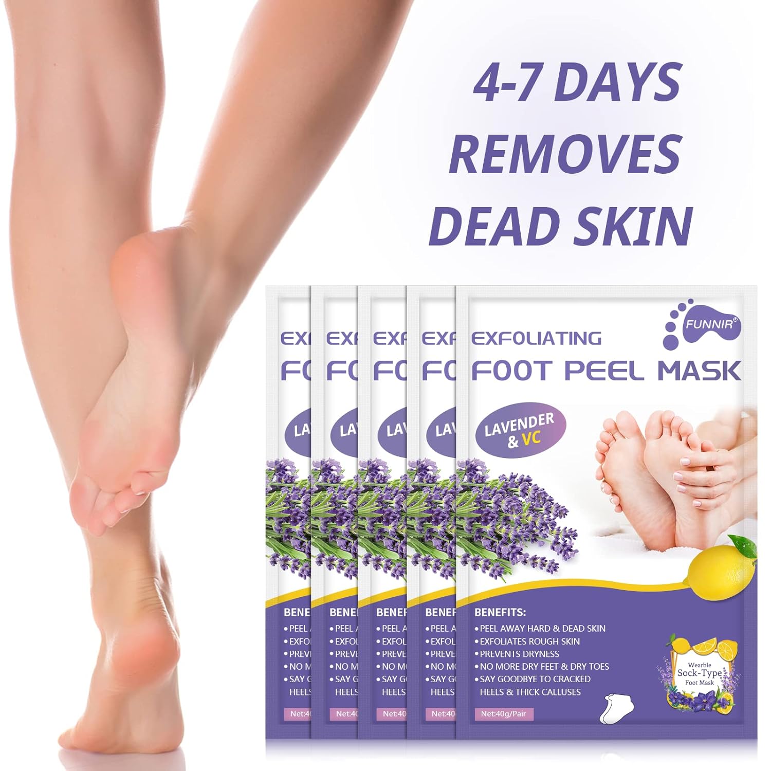 Thumbnail 4 de FUNNIR Foot Peeling Mask 5 Pack Exfoliant