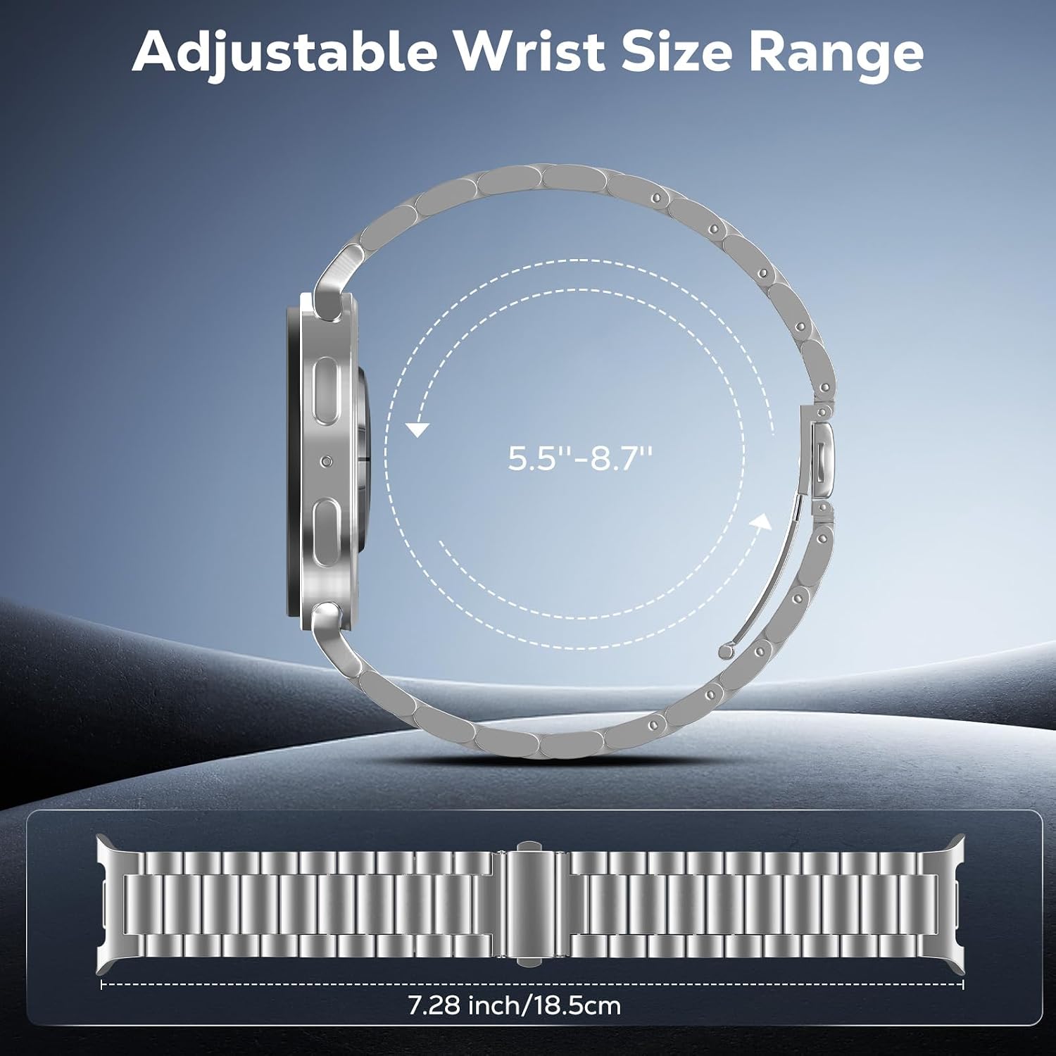 Detalle 2 de TiMOVO Stainless Steel Watch Band for Galaxy Watch 9/8 and Watch 8 Classic