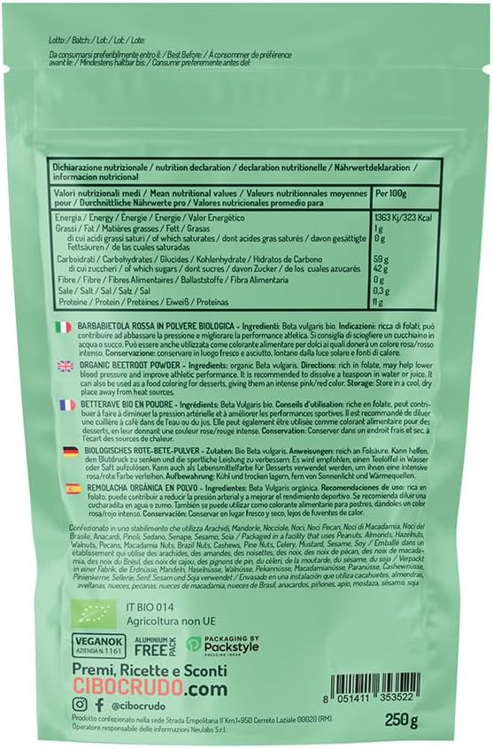 Detalle 2 de Poudre de Betterave Bio 250g