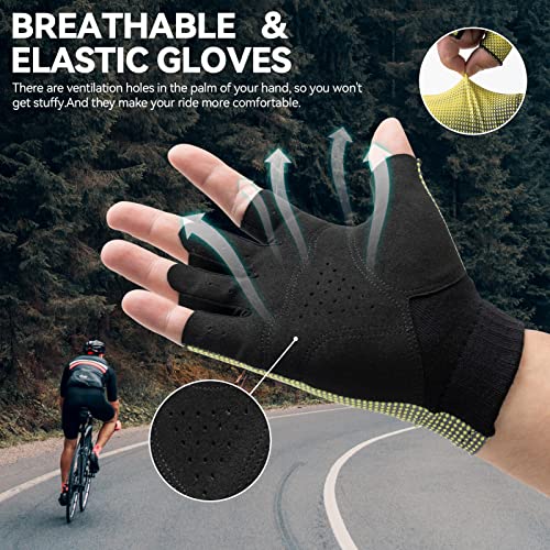 Detalle 2 de ROCKBROS Half-Finger Cycling Gloves Breathable