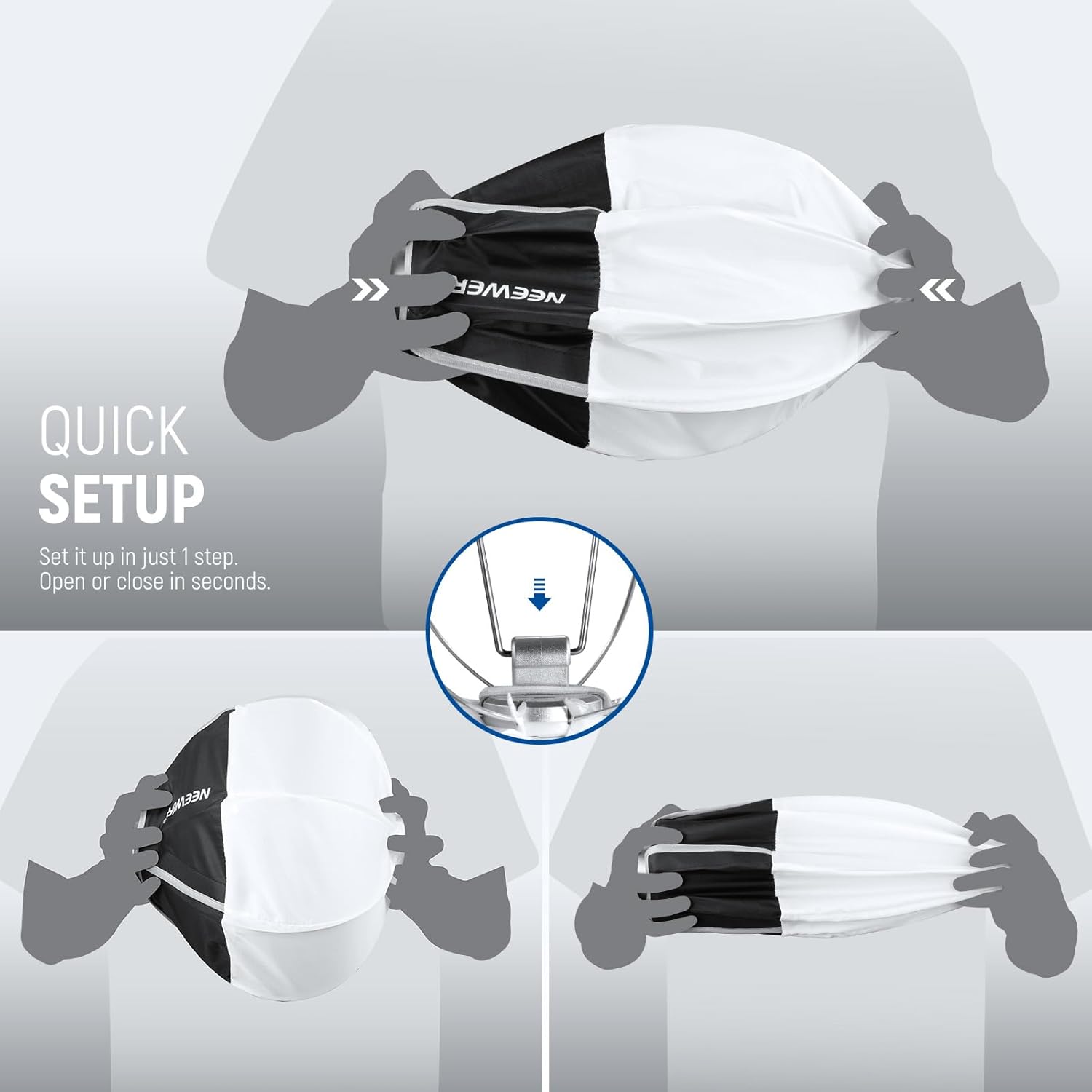 Thumbnail 2 de NEEWER Mini softbox lanterna 12" NS7L per HS60B/HS60C/HS60C Pro LED video