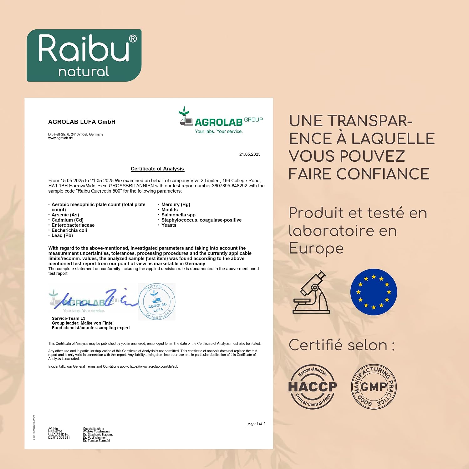 Thumbnail 3 de Raibu Quercétine 180 Gélules – 500 mg par gélule, vegan et sans additifs