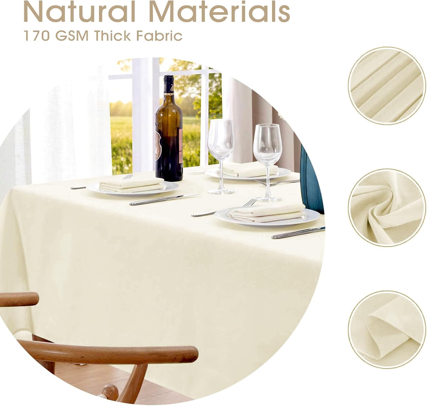 Thumbnail 2 de Veblandy Rectangle Tablecloth 60x104 inch 🍽