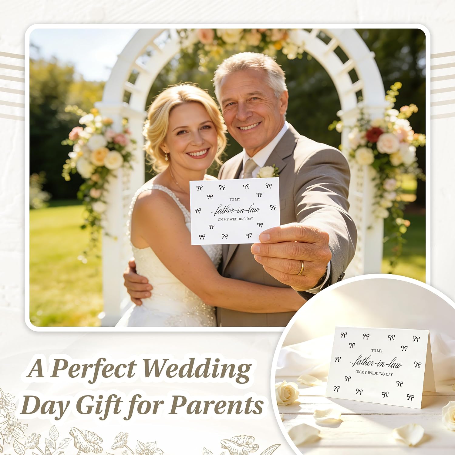 Thumbnail 5 de SEEBERY Wedding Card with Printed Bows