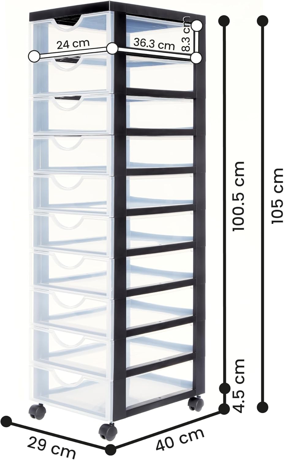 Detalle de Iris Ohyama DDDC-010 Schubladenbox 10 Schubladen 🗄