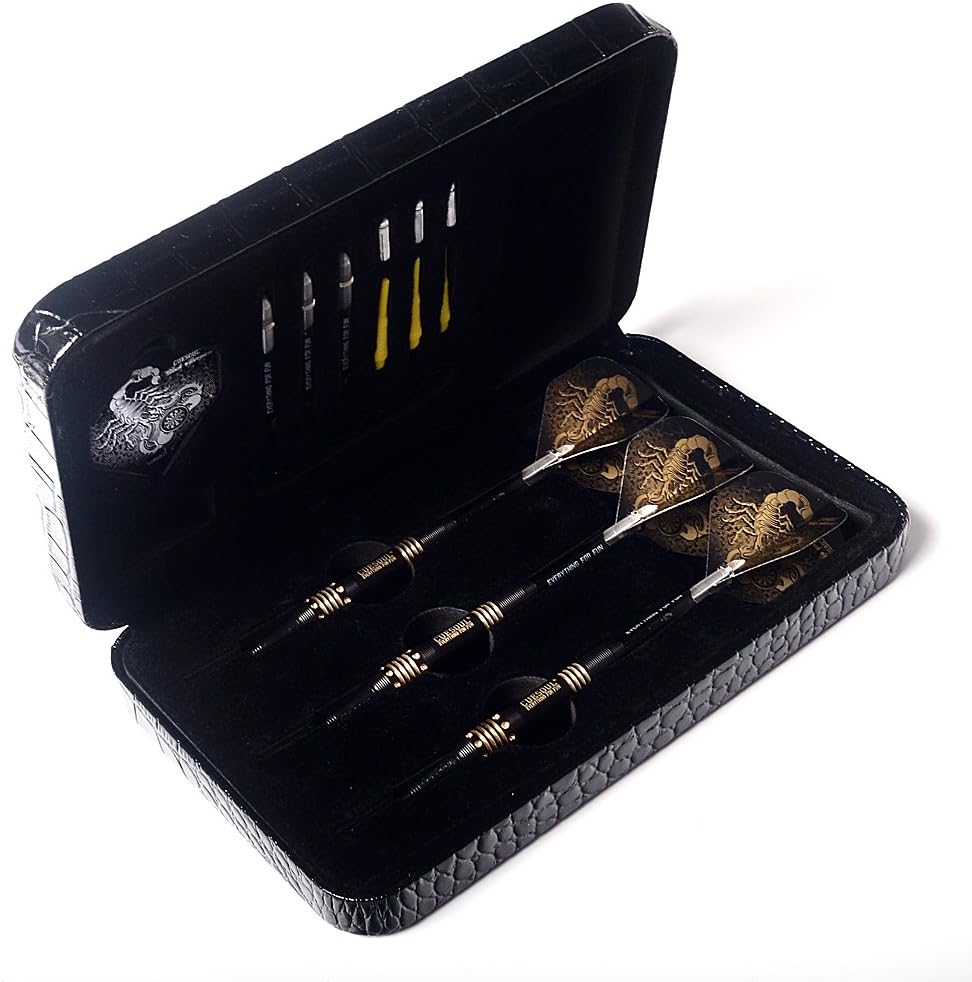 Detalle de CUESOUL Black Scorpion Deluxe Freccette con punta morbida da 16 g e custodia premium